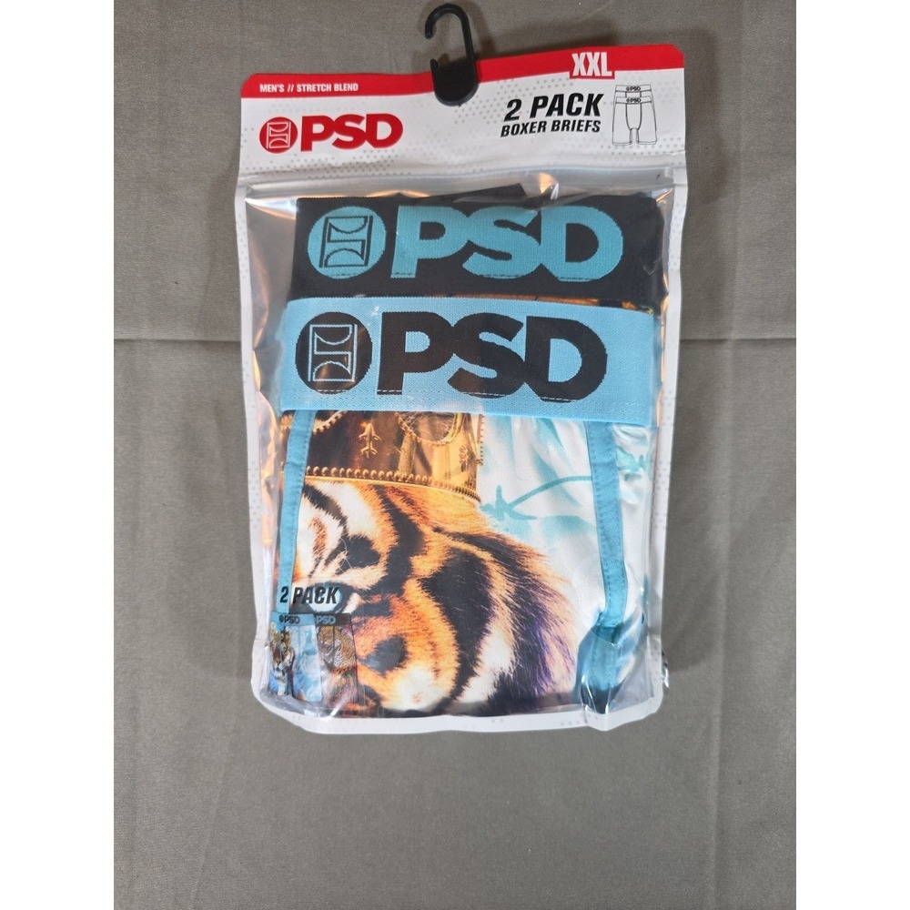 PSD Men's Tiger Rosa/Beast Mode Print Briefs XXL